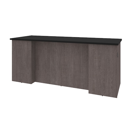Bestar Norma Desk Shell, Black & Bark Gray 181400-000018